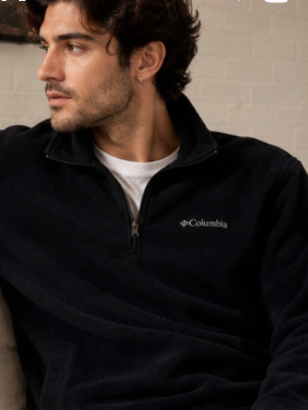 💜2/$20💜Columbia Navy Blue Quarter-Zip Fleece Pullover
